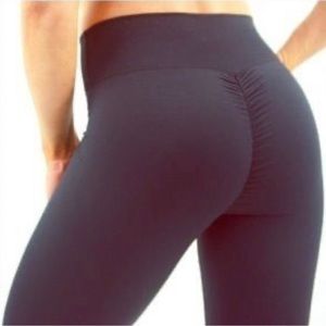 Zyia Active Black Brilliant Scrunchy What High Rise Legging